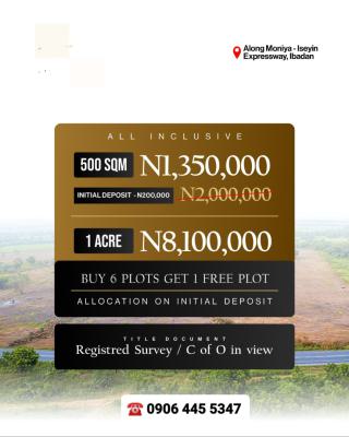 Plots & Acres of Residential Land, Moniya-iseyin Expressway, Moniya, Ibadan, Oyo, Residential Land for Sale