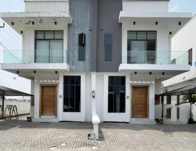 Sharp 4bedroom Duplex with Bq, Secured Estate, Osapa, Lekki, Lagos, Semi-detached Duplex for Rent