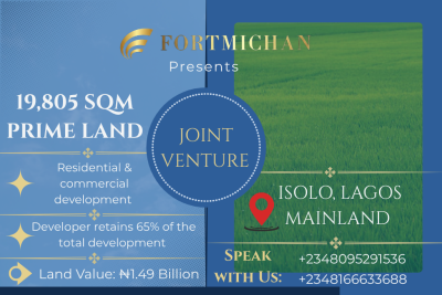 19,805 Sqm Prime Land, Isolo, Lagos, Land Joint Venture