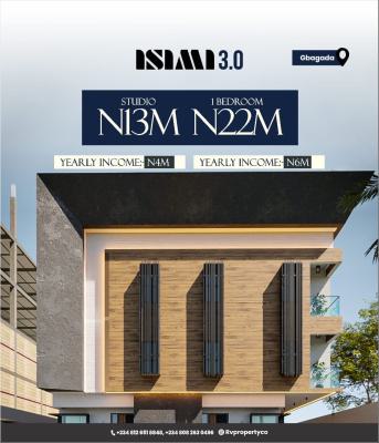 17 Yrs Lease Cashflow Generating Studio Apartment with 4m Revenue/year, Gbagada, Lagos, Self Contain (single Rooms) for Sale