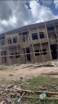 Well Built 2-bedroom Carcass Duplex, Nut Axis Opposite River Park, Lugbe District, Abuja, Terraced Duplex for Sale