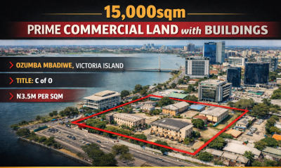 15,000sqm High-value Commercial Land with Buildings, Ozumba Mbadiwe Way, Victoria Island (vi), Lagos, Commercial Land for Sale