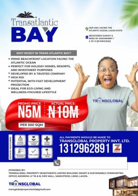 Beachfront Plot at Transatlantic Bay, Transatlantic Bay,, Ode Omi, Ibeju Lekki, Lagos, Mixed-use Land for Sale