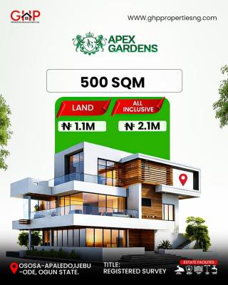 Invest in Plots & Acres of Land with Registered Survey, Apex Gardens Osasa-apaledo, Ijebu Ode, Ogun, Residential Land for Sale