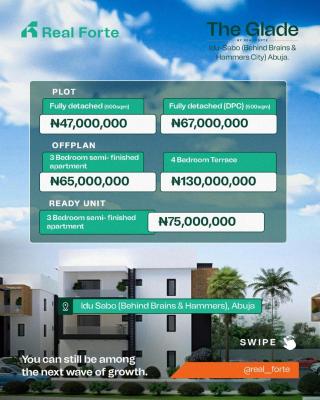 Luxury 3 Bedroom Semi-finished Duplex with Rofo, Sabon Lugbe, Lugbe District, Abuja, Semi-detached Duplex for Sale