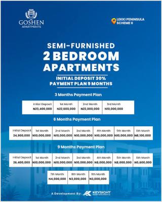 Luxury 2 Bedroom Apartment with C of O, Goshen Apartments, Lekki Peninsula Scheme 2, Lekki Phase 2, Lekki, Lagos, Block of Flats for Sale