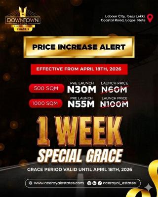 Luxury Land with C of O with Instant Allocation, Downtown Lagos Commercial City Phase 2, Off Calabar-lagos Coastal High, Ibeju Lekki, Lagos, Residential Land for Sale