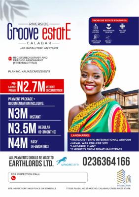 Riverside Plot in Calabar, Within The Idundu Mega-city Project, Calabar, Cross River, Mixed-use Land for Sale