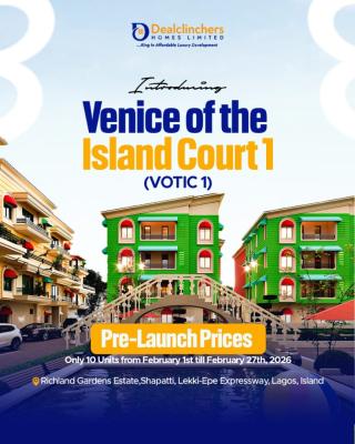 Luxury  4 Bedroom Apartments, Venice of The Island Court 1, Richland Gardens, Ibeju Lekki, Lagos, Detached Duplex for Sale
