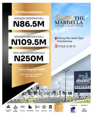 Land with C of O, Marbella Luxury & Smart Estate, Ibeju Lekki, Lagos, Residential Land for Sale