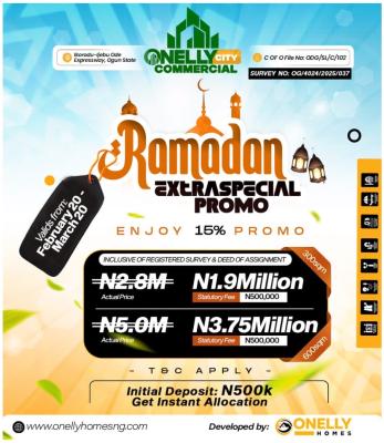 Commercial Property with Cofo (onelly Commercial City ), Ikorodu, Ijebu East, Ogun, Commercial Land for Sale