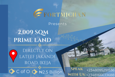 2,009 Sqm Prime Land, Directly on Lateef Jakande Road, Ikeja, Lagos, Land for Sale