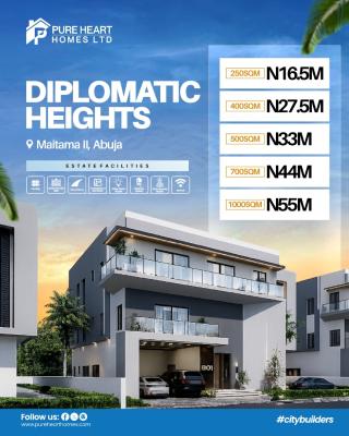 Plots of Land, Diplomatic Heights Estate, Maitama 2, Maitama District, Abuja, Residential Land for Sale