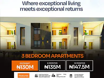 Luxurious 3 Bedrooms Apartment on Going Construction — Oranje Apartments, Atlantic Layout Axies, Alasia, Ajah, Lagos