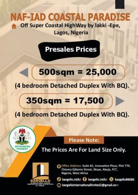 Massive Land at Coastal Paradise Development Site, Lekki -epe,by Coastal Super Highway, Lekki, Lagos, Residential Land for Sale