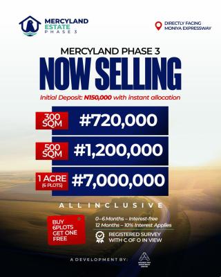 Secure Your Future with This Exclusive Estate Land Opportunity, Directly Facing Moniya Express Road Ibadan, Moniya, Ibadan, Oyo, Residential Land for Sale