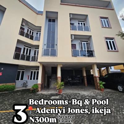 Y  3 Bed+bq 300m Adeniyi Jones,ikeja   Pristine Newly Built 3, Adeniyi Jones, Ikeja, Lagos, Flat / Apartment for Sale