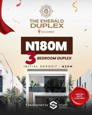 Affordable 3 Bedroom Fully Detached Duplex Suite for Investment, Ogombo, Ajah, Lagos, Detached Duplex for Sale