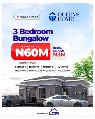 Luxury 3bedroom Apartment with Cofo, Queens Homes, Mowe Ofada, Ogun, Detached Bungalow for Sale