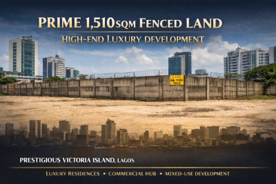 Prime 1,510sqm Fenced Land - High-end Luxury Development, Oju Olobun Street, Victoria Island (vi), Lagos, Mixed-use Land for Sale