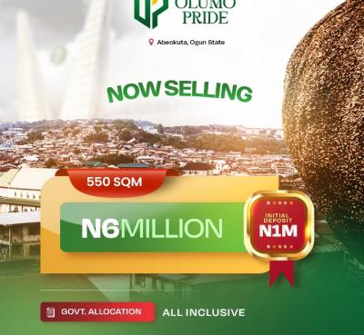 550sqms of Kand, Ogun State, Abeokuta North, Ogun, Residential Land for Sale