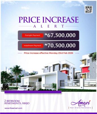 2 Bedroom Apartment in a Secured Estate, Abijo, Lekki, Lagos, Flat / Apartment for Sale