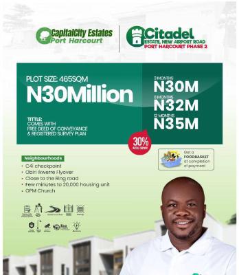 Buy and Build Land with 12 Months Payment Plan, New Airport Road, Port Harcourt, Rivers, Land for Sale