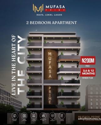 Standard 2 Bedroom Apartment with Modern Facilities, Musafat Prime with C of O Located 10mins Drive From Admiralty Drive, Ikate Elegushi, Lekki, Lagos, Block of Flats for Sale