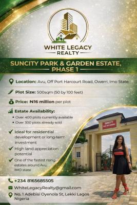 500sqm 50 By 100  Feet, Over 400 Plots Available, Estate Off Port Harcourt Road, Owerri Municipal, Imo, Mixed-use Land for Sale
