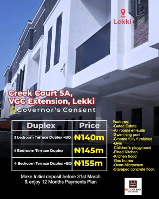 4 Bedroom Duplex with Bq, Vgc, Lekki, Lagos, House for Sale