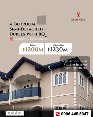 4 Bedroom Semi-detached Duplex with Bq in Opic Estate, Isheri Gra, Isheri Gra, Opic Estate, Isheri North, Lagos, Semi-detached Duplex for Sale