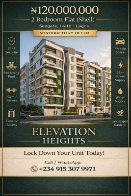 Premium 2 Bedroom Maisonette (shell), Off Palm Spring Road, Ikate, Lekki, Lagos, Flat / Apartment for Sale
