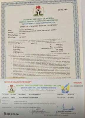 1041sqm, Residential,  Cofo Paid,, Guzape 2, Guzape District, Abuja, Residential Land for Sale