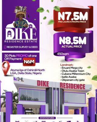 Affordable and Verified Dry Land, Dike Residential, Enuani Mega City Atuma-iga, Oshimili North, Delta, Mixed-use Land for Sale