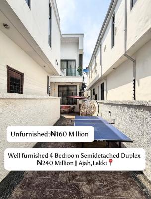 Furnished 4 Bedroom Semi Detached Duplex, Lekki Palm City, Ajah, Lagos, Semi-detached Duplex for Sale