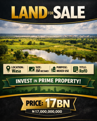 150 Hectares of Land in Wasa, Wasa, Wasa, Apo, Abuja, Mixed-use Land for Sale