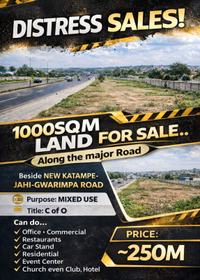 1000 Sqm Land Along Major Road, Federal Ministry of Works and Housing, Jahi, Abuja, Mixed-use Land for Sale