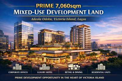 Prime 7,060sqm Mixed-use Development Land, Adeola Odeku Road, Victoria Island (vi), Lagos, Mixed-use Land for Sale