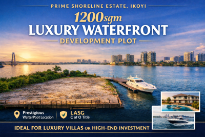 1200sqm Luxury Waterfront Development Plot, Off Banana Island Road, Ikoyi, Lagos, Residential Land for Sale