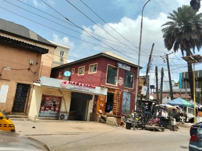 Corner Piece Building of 6 Shops Down & Open Plan Upstairs for Ent at, Herbert Marculey Way Yaba By Adekunle Directly Facing Take Off Functio, Adekunle, Yaba, Lagos, Shop for Rent
