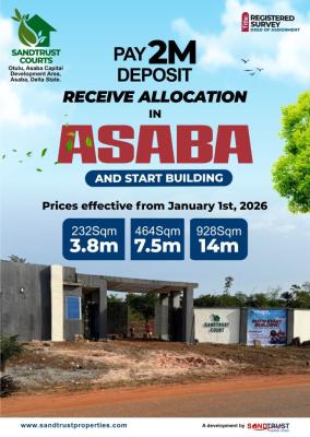 Affordable Residential Land in a Gated Estate -- Perfect for Building Y, Sandtrust Court, Otulu Road, Asaba Capital Development Area,, Asaba, Delta, Residential Land for Sale