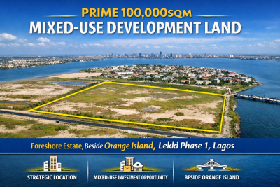 Ultra-prime 100,000sqm Joint Venture Land, Lekki Foreshore Estate, Lekki Phase 1, Lekki, Lagos, Mixed-use Land Joint Venture