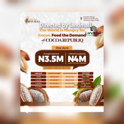 1 Acre of Farmland, Obafemi Owode, Ogun, Land for Sale