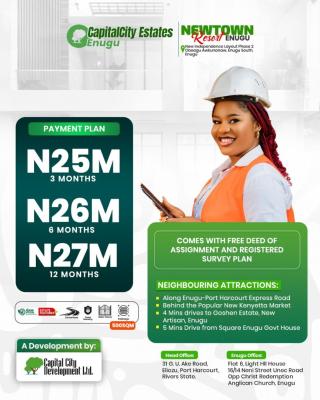 Affordable Land with Genuine Tittle Documents, 5 Minutes Drive Away From Okpara Square Enugu House of Assembly, Enugu, Enugu, Land for Sale