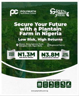 Land for Farming, Greens and Farms, Odogbolu, Ogun, Land for Sale