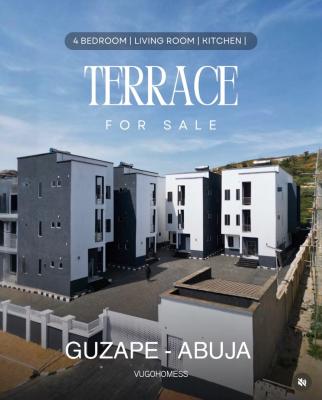 Beautiful 4 Bedroom Terrace Duplex with Bq  Guzape, Abuja, Guzape District, Abuja, Terraced Duplex for Sale