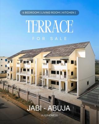 4 Bedroom Terrace Duplex with Bq, Jabi, Abuja, Terraced Duplex for Sale