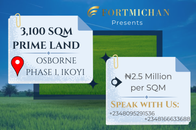 3,100 Sqm Prime Waterfront Land, Phase 1, Osborne, Ikoyi, Lagos, Land for Sale