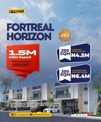 200sqm (corner Piece) Suitable for 4bedrooms Terrace Duplex,, Fortreal Horizon, Karshi, Abuja, Residential Land for Sale