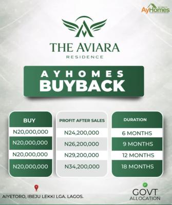 Ayhomes Buyback The Aviara Residence, Ibeju Lekki, Lagos, Land for Sale